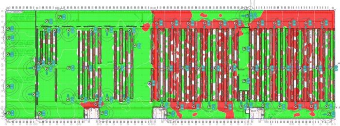 Покрытие 802.11g на 2.4 ГГц